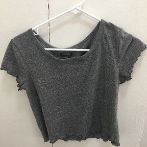 Cotton/cashmere crop top